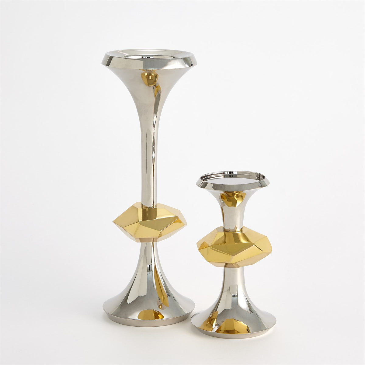 Gabriel Nickel Candle Holders