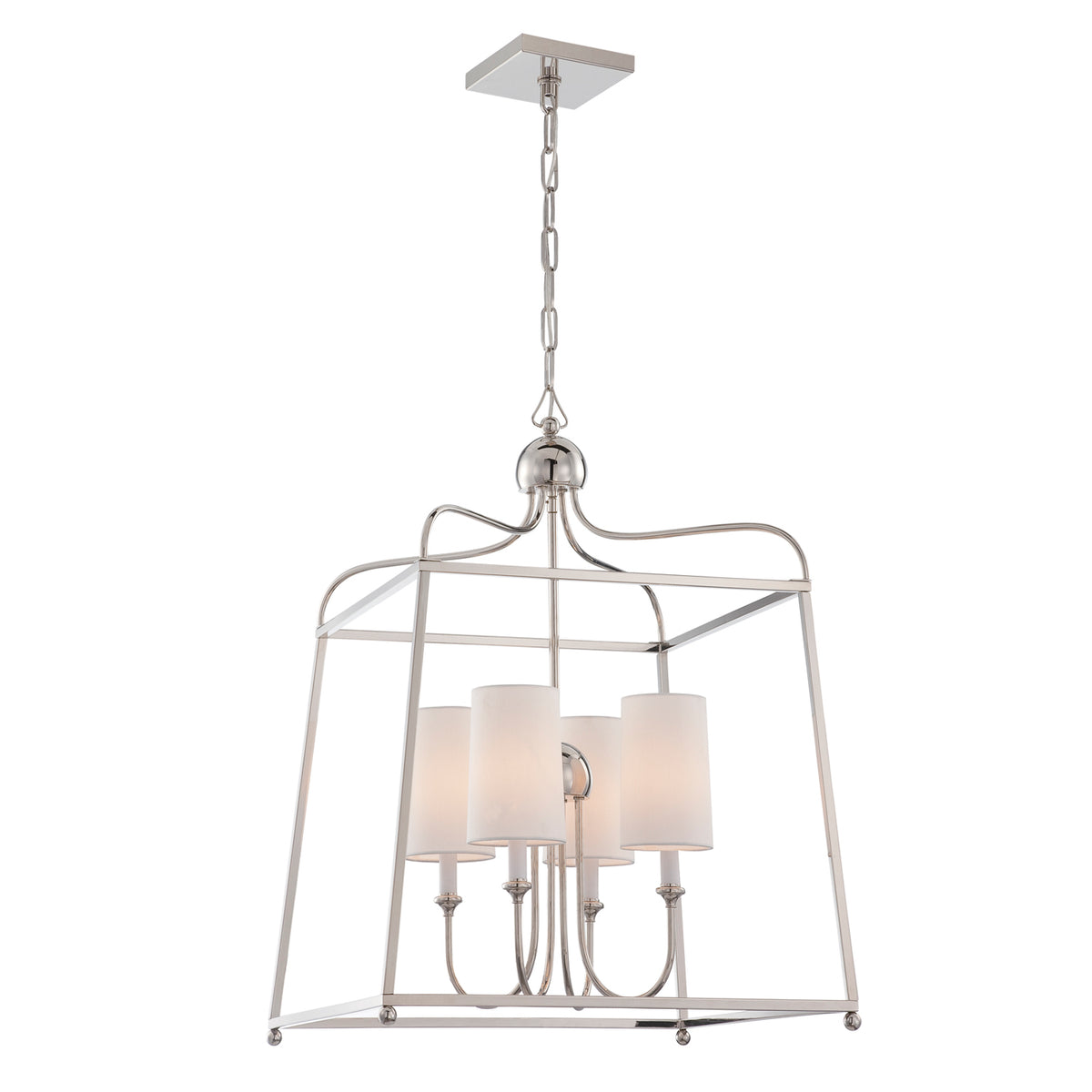 Crystorama - 2244-PN - Quatre lumières Suspendu - Sylvan - Nickel poli