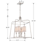 Crystorama - 2244-PN - Quatre lumières Suspendu - Sylvan - Nickel poli