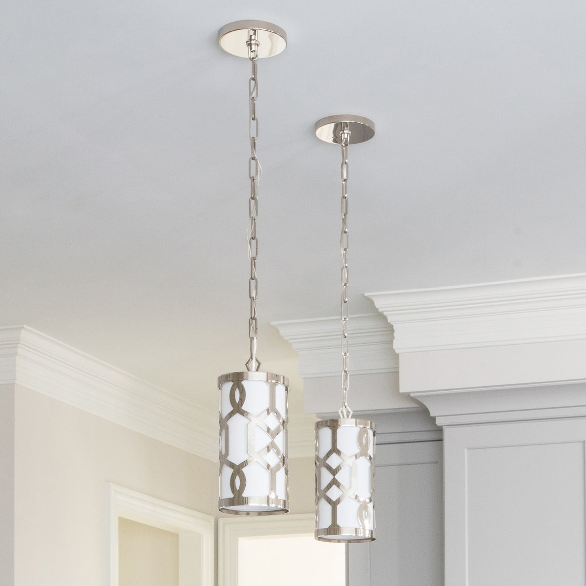 Crystorama - 2260-PN - Une lampe Suspension - Jennings - Nickel poli