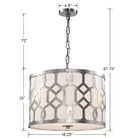 Crystorama - 2265-PN - Three Light Chandelier - Jennings - Polished Nickel