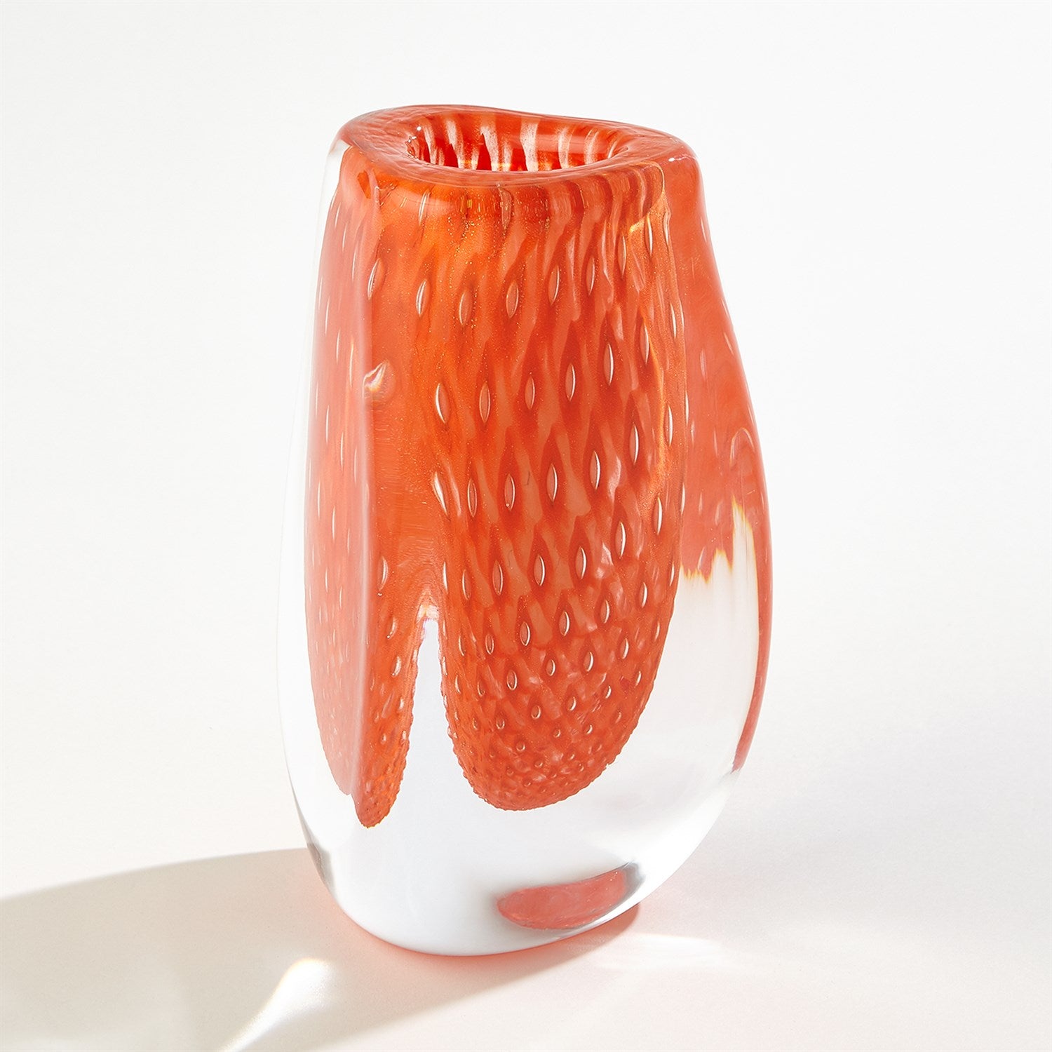Triangular Bubbled Vase