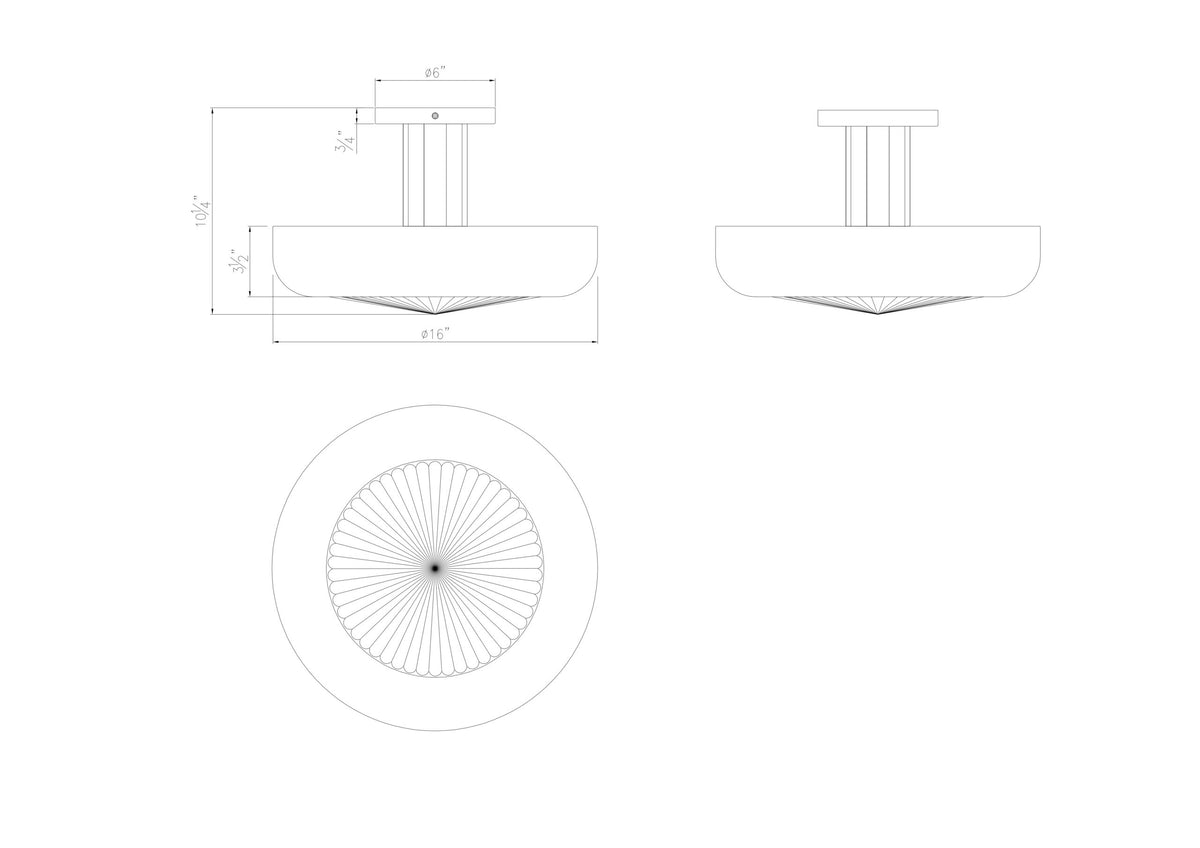 Eurofase 50389-025 Macey LED Semi-Flush Mount in Antique Brass