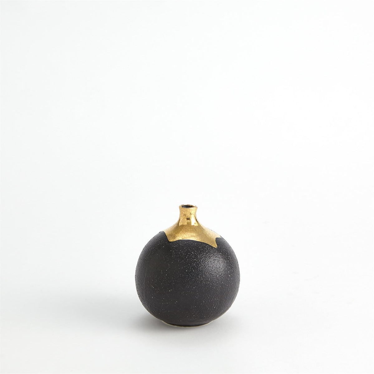 Dipped Golden Crackle/Black Vases