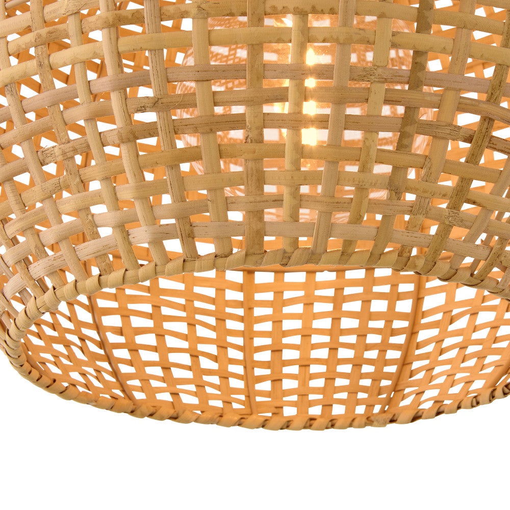 Store tissé Effie Lark 84164LCB Suspension en laiton laqué