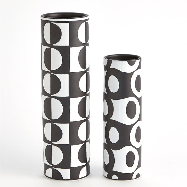 Black/White Circles Vase