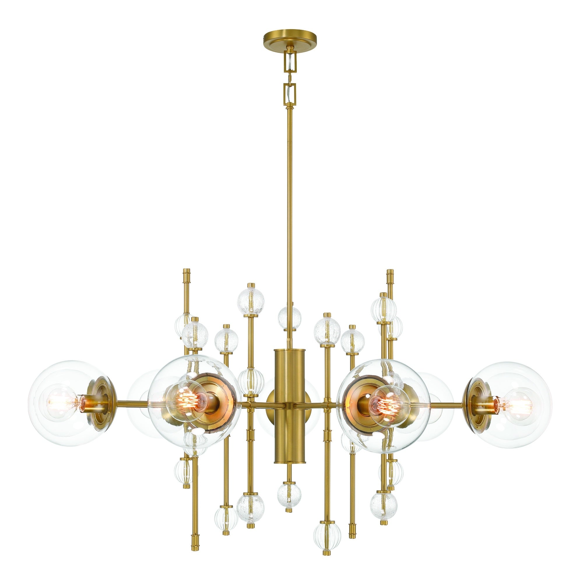 Eurofase 47222-014 Traiton LED Crystal Chandelier in Gold