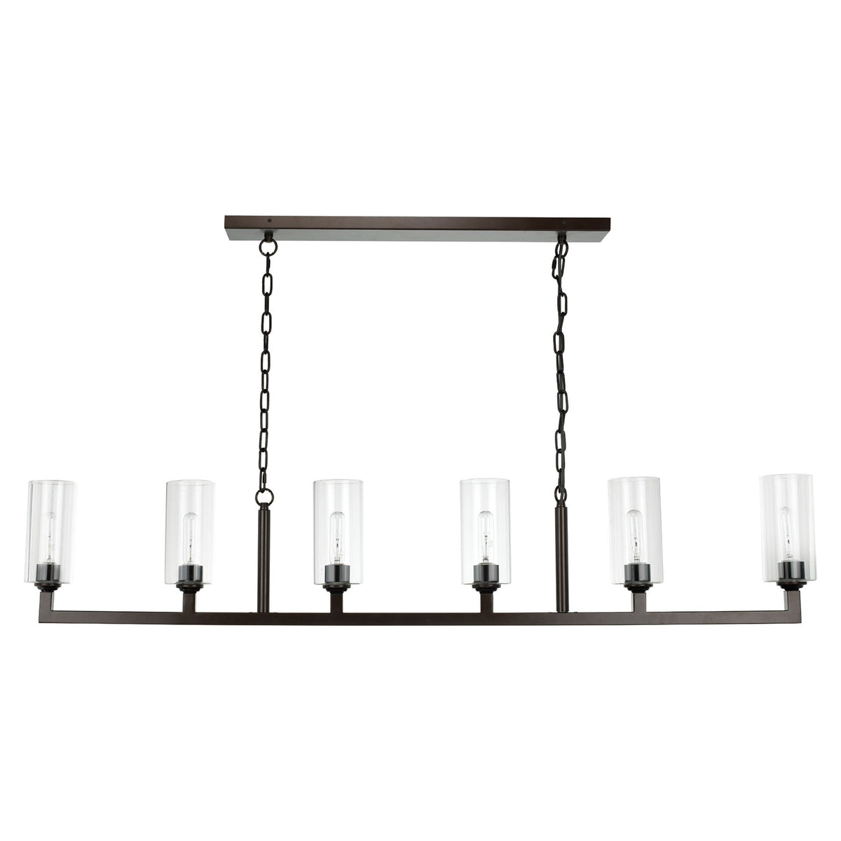 Jamie Young Company - 5LINE6-OBCL - Linear 6 Light Chandelier - Linear - Oil Rubbed Bronze
