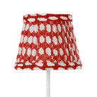 Abat-jour en tissu Zafferano x Fermoie 5PP-022 - Motif osier rouge