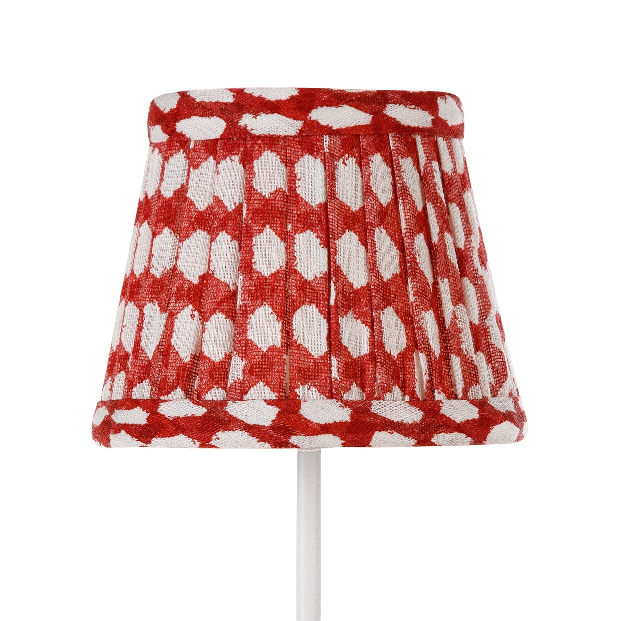 Abat-jour en tissu Zafferano x Fermoie 5PP-022 - Motif osier rouge