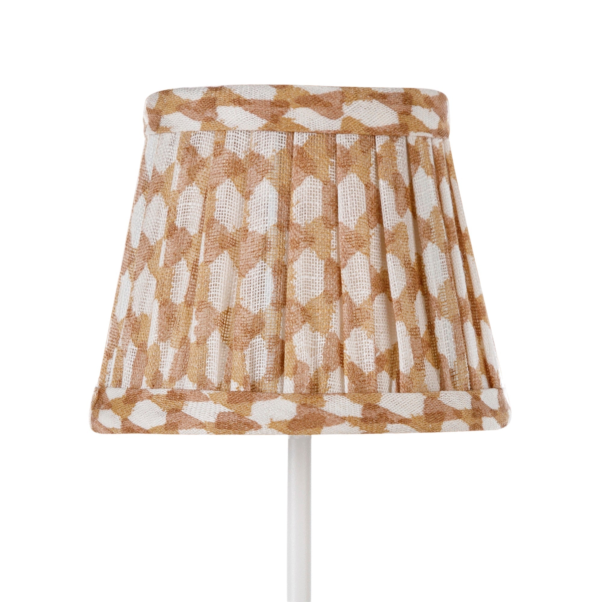 Abat-jour en tissu Zafferano x Fermoie 5PP-067 - Motif osier couleur noisette