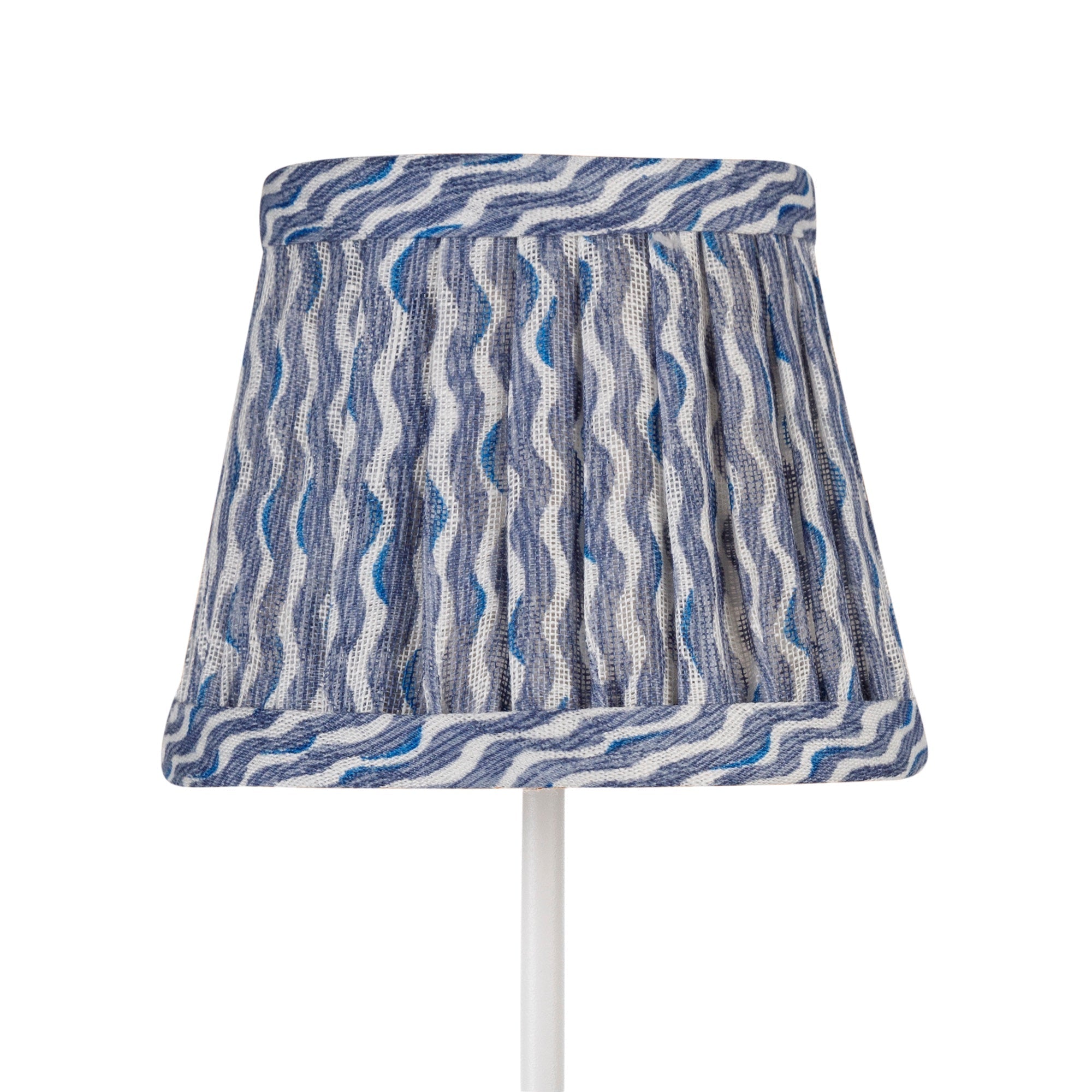 Zafferano America 5PP-082 Zafferano x Fermoie Abat-jour en tissu – Motif popple en bleu popple