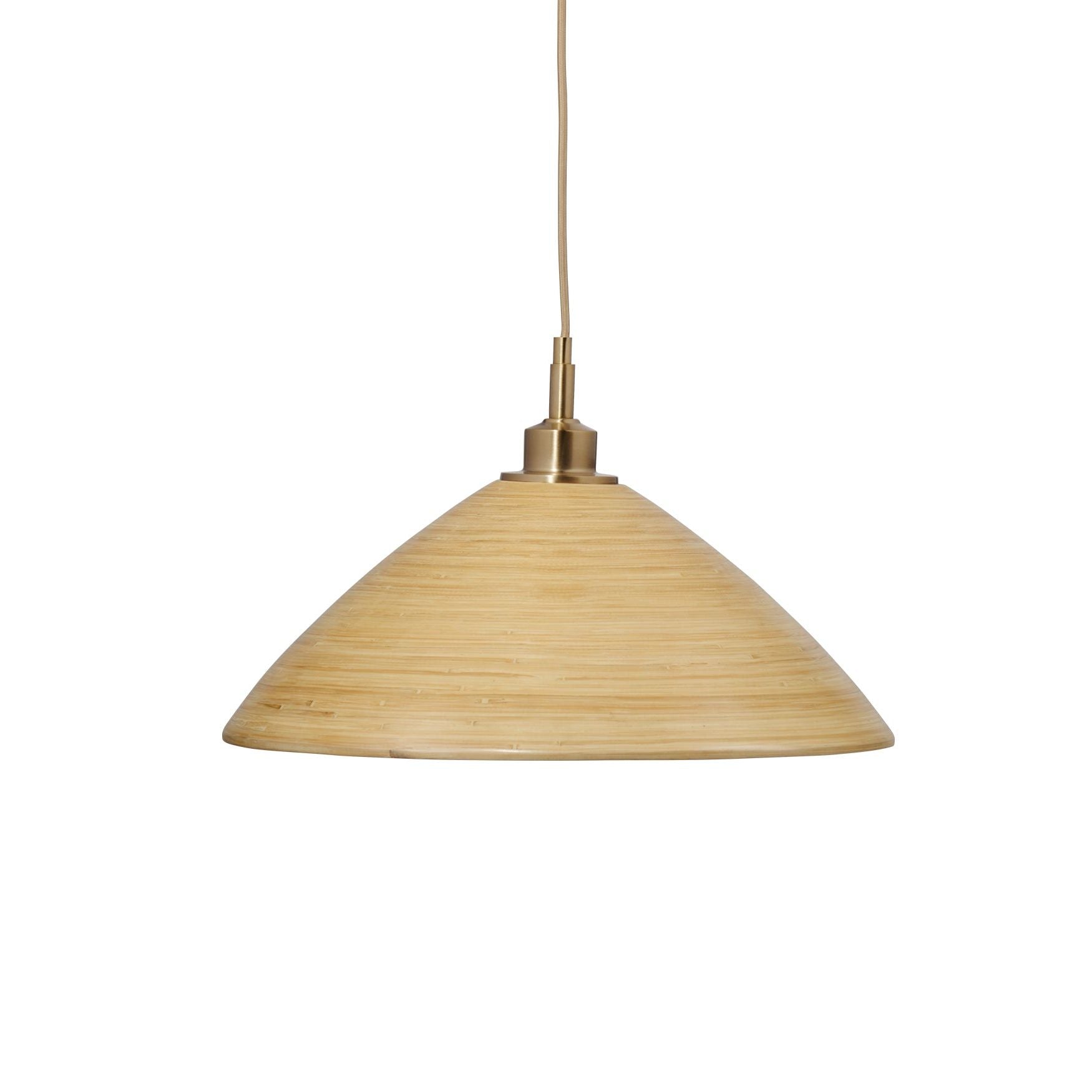 Spun Natural Bamboo Pendant