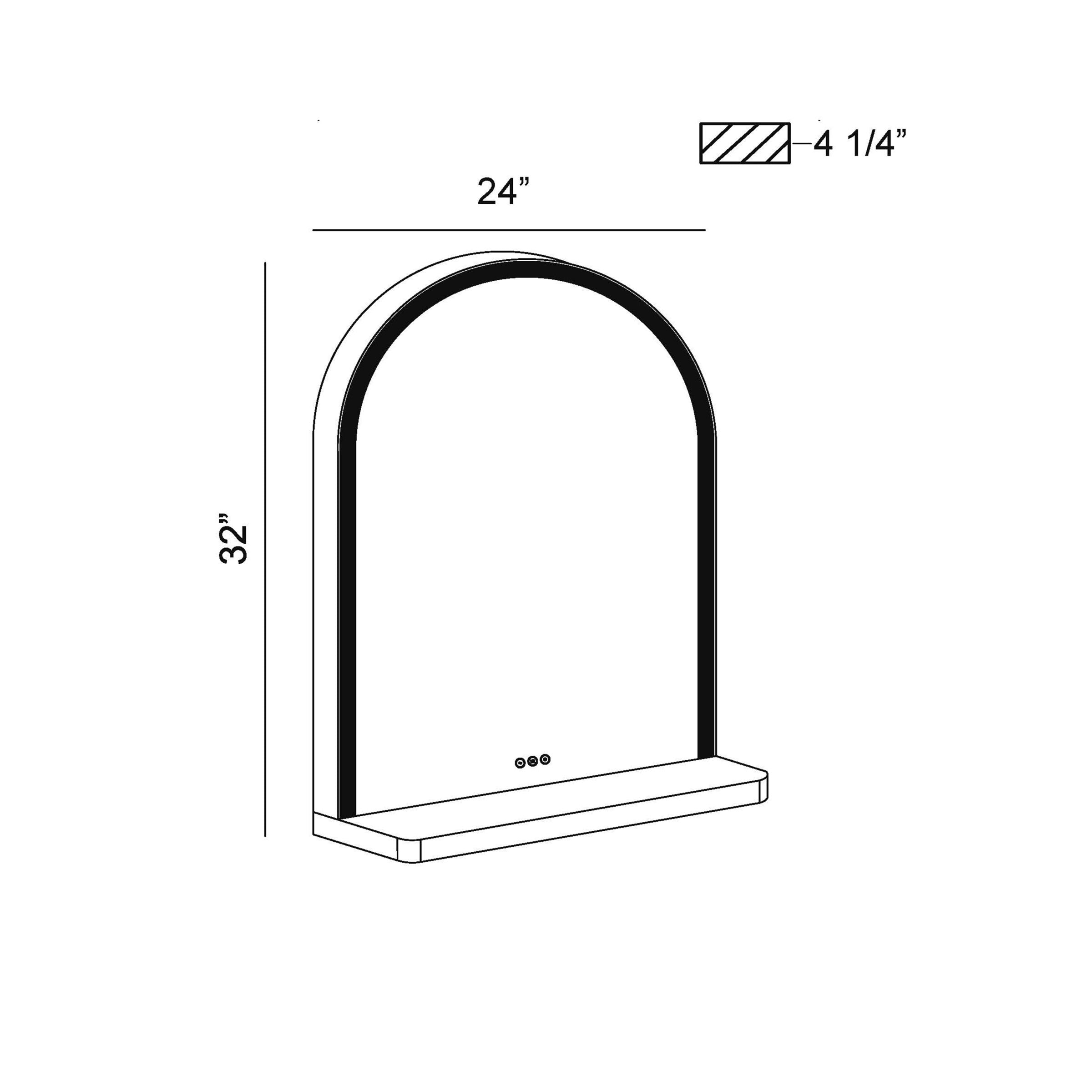 Miroir LED Eurofase Serin 48518-017, finition or et noir