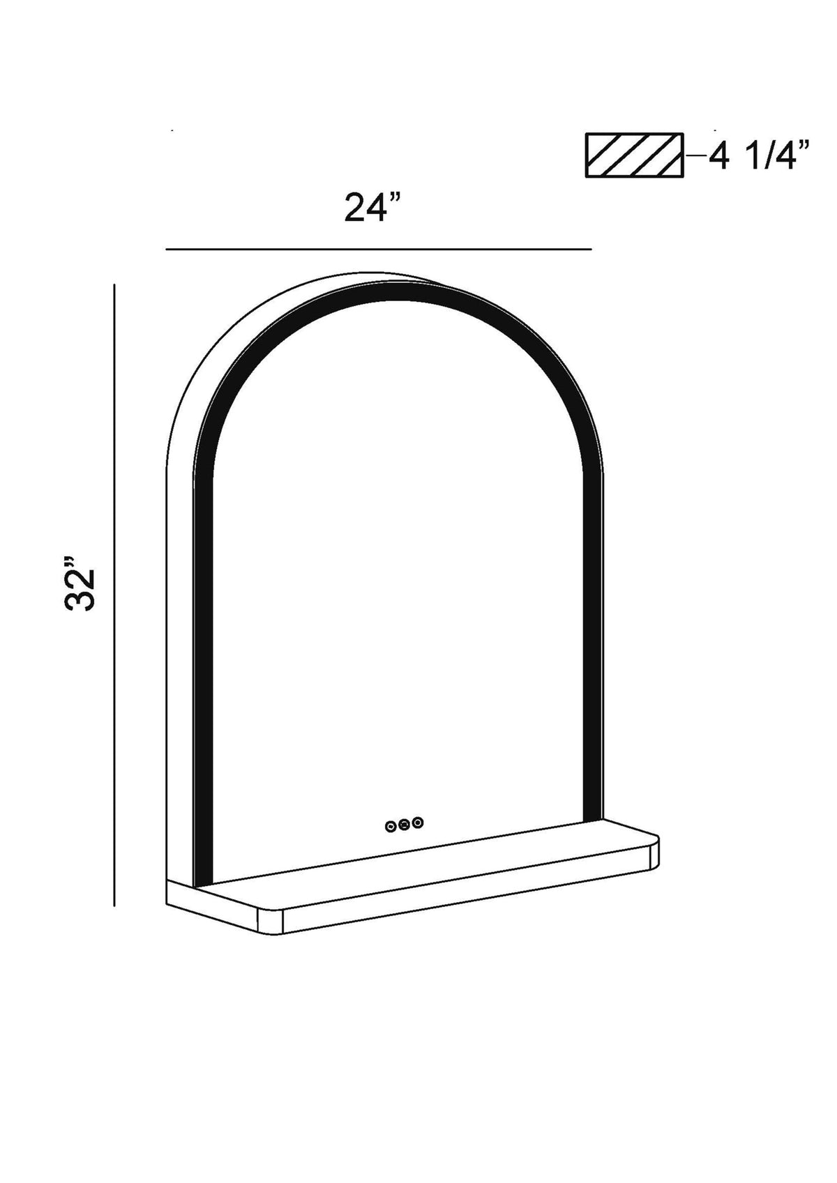Eurofase 48518-017 Serin LED Mirror in Gold-Black