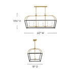Lark 84275BK-LCB Tate Linear Chandelier in Black
