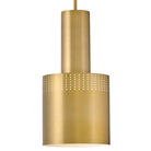 Lark 83687LCB Casey Metal Shade Pendant in Lacquered Brass