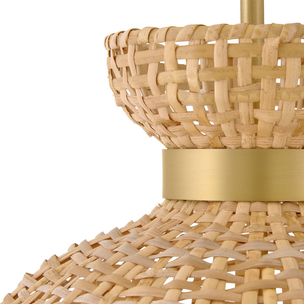 Store tissé Effie Lark 84164LCB Suspension en laiton laqué