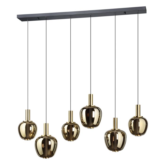 Thesis Lighting 390466A Fruitera Linear LED Suspension in Brushed Gold