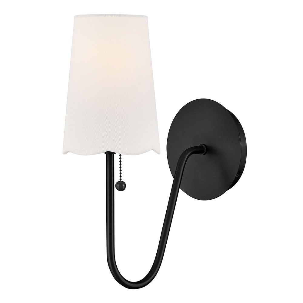 Applique murale festonnée Lark 84380BK Bliss en noir