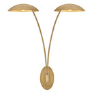 Applique double Fredrick Ramond FR41642HB-GLF Glenn en laiton vieilli avec accents de feuille d'or