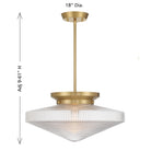 Savoy House 6-4464-1-322 Norwich Convertible Suspension en laiton chaud