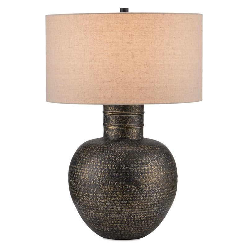 Currey and Company - 6000-0913 - One Light Table Lamp - Braille - Antique Brass