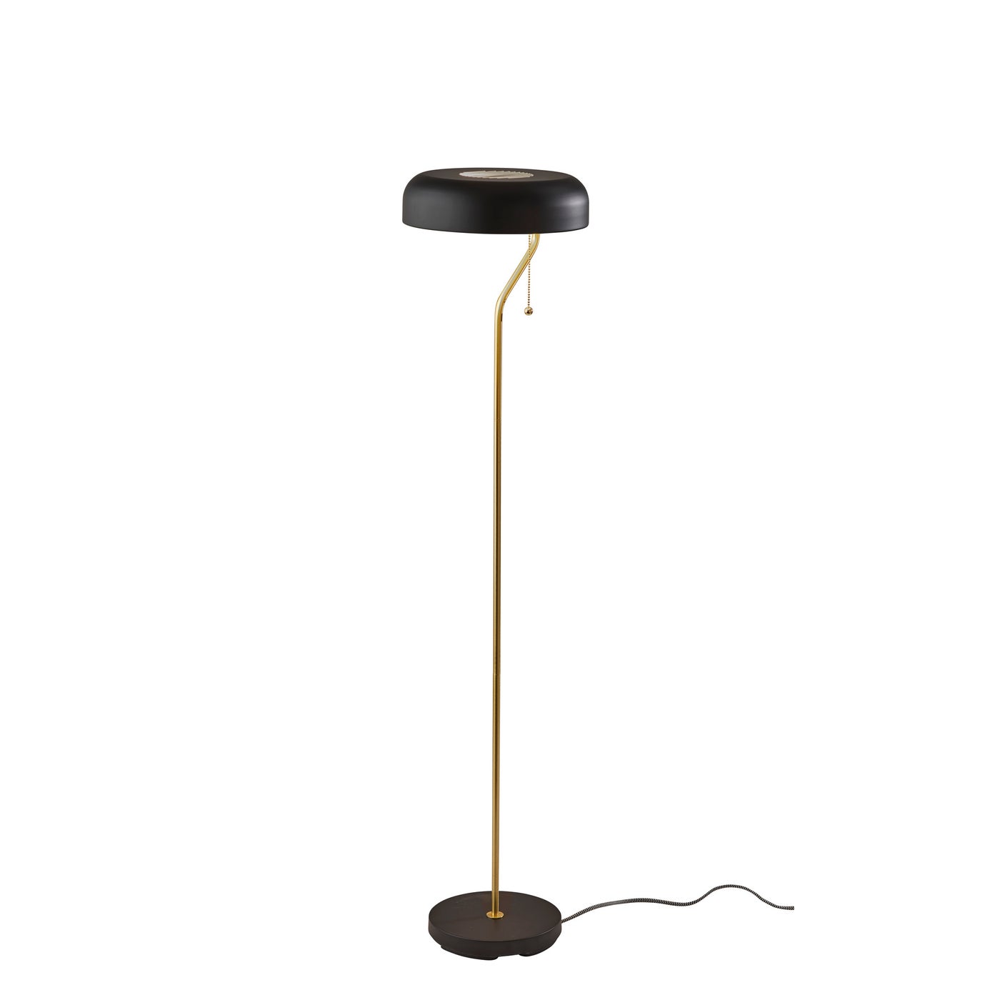 Adesso Home - 6038-21 - Floor Lamp - Timothy - Black & Antique Brass