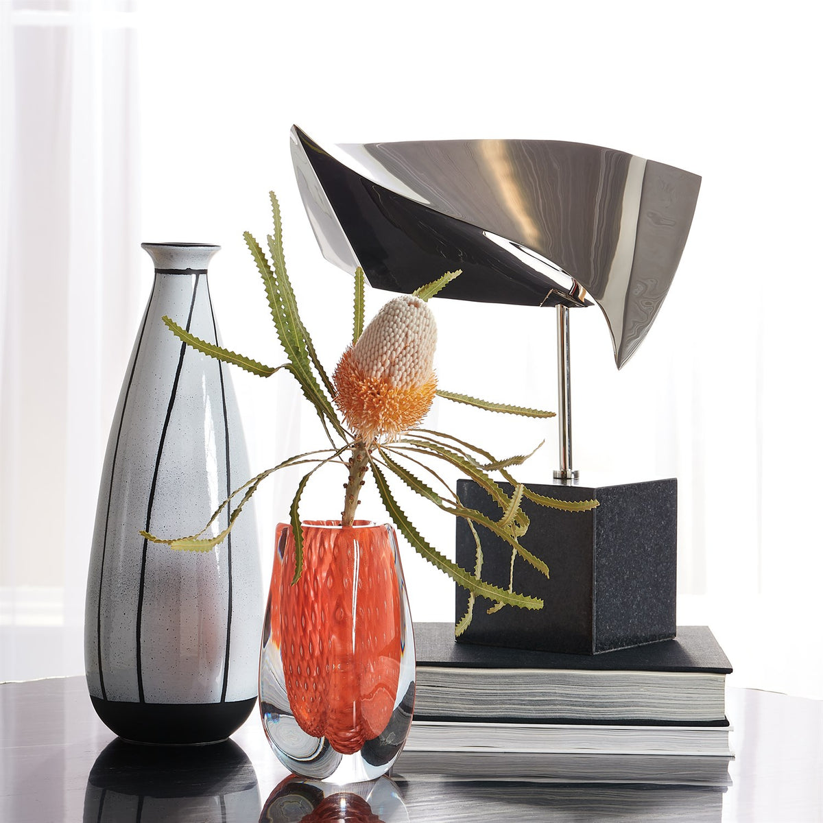 Triangular Bubbled Vase