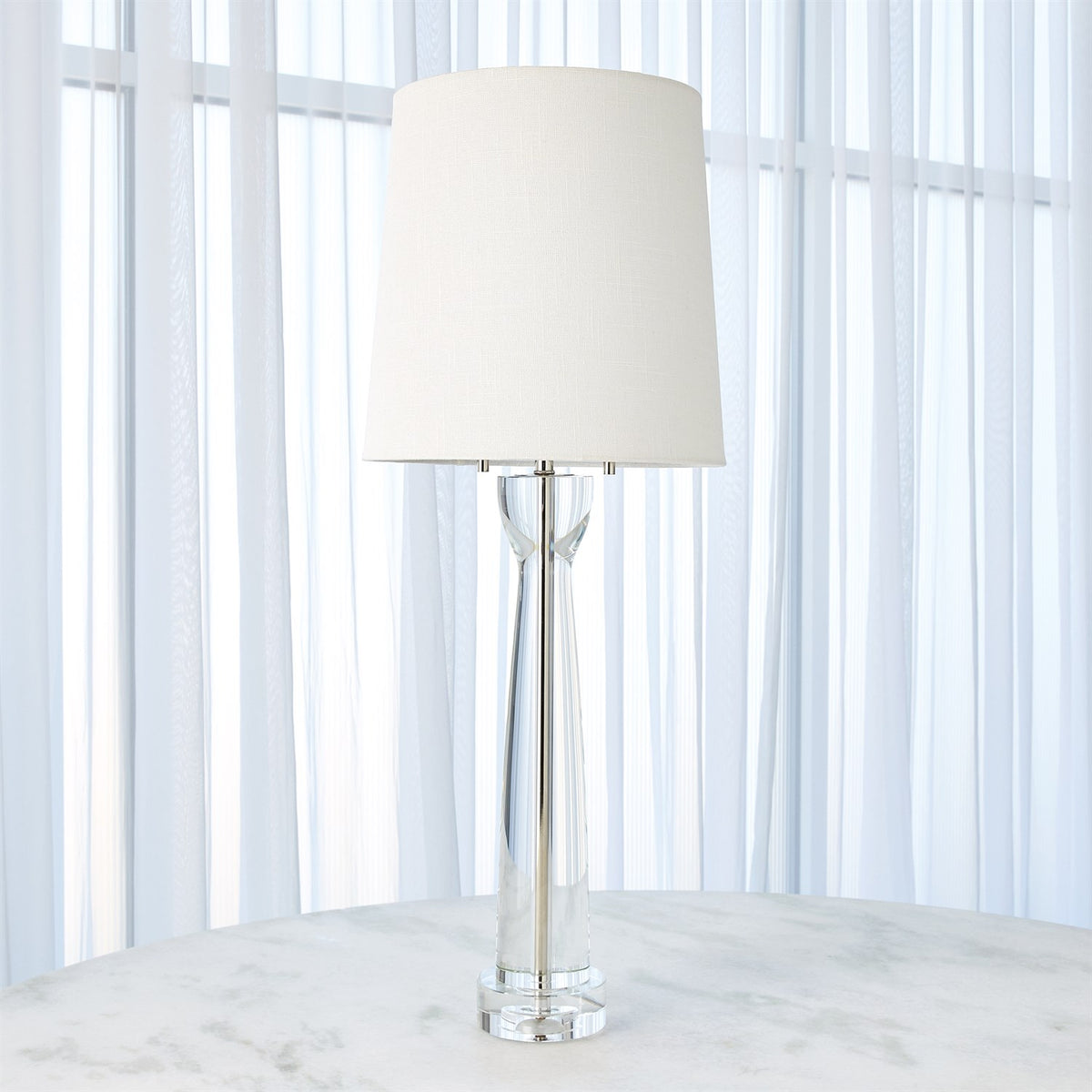 Lampe colonne en cristal moderne