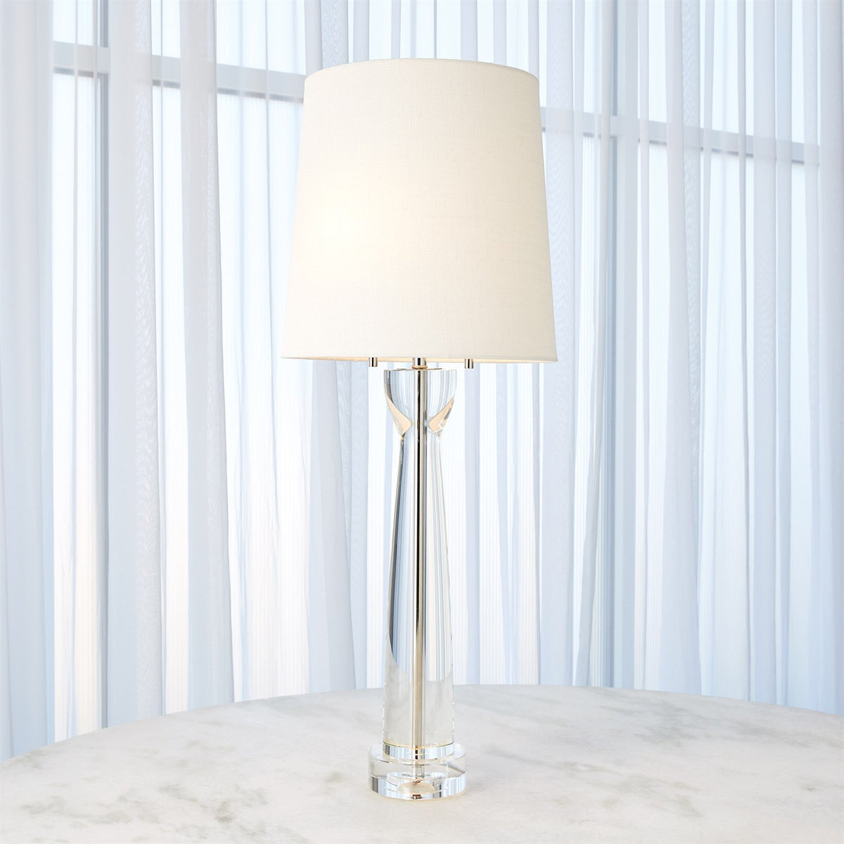 Lampe colonne en cristal moderne