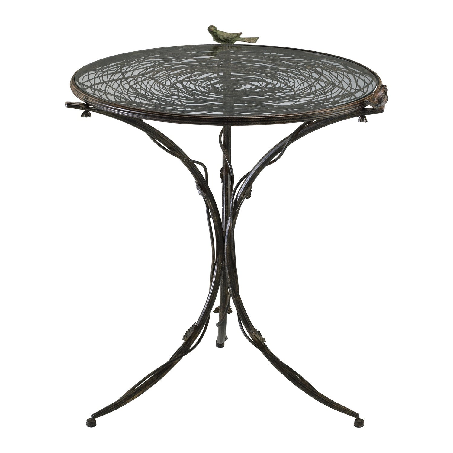 Cyan Canada - 01644 - Table de bistrot - Oiseau - Rouille discrète