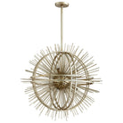 Cyan Canada - 06490 - Huit Lumières Suspension - Éclat de Saturne - Feuille d'argent