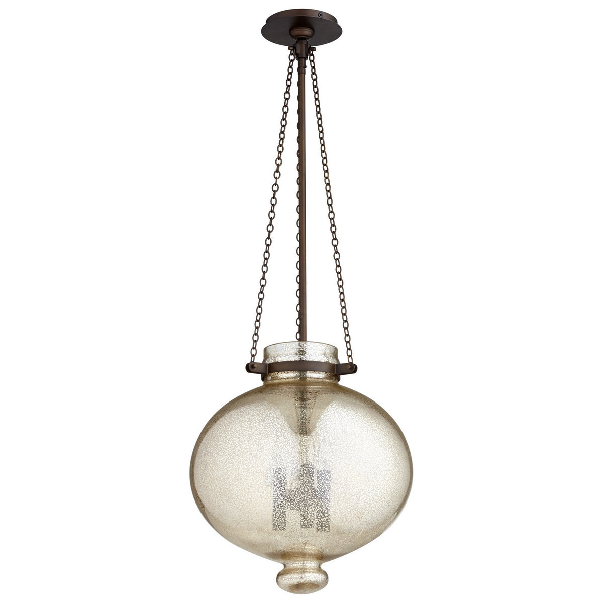 Cyan Canada - 06570 - Trois Lumières Suspension - Cydney - Bronze huilé