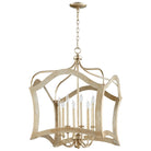 Cyan Canada - 06582 - Huit Lumières Suspension - Milan - Feuille d'argent vieillie
