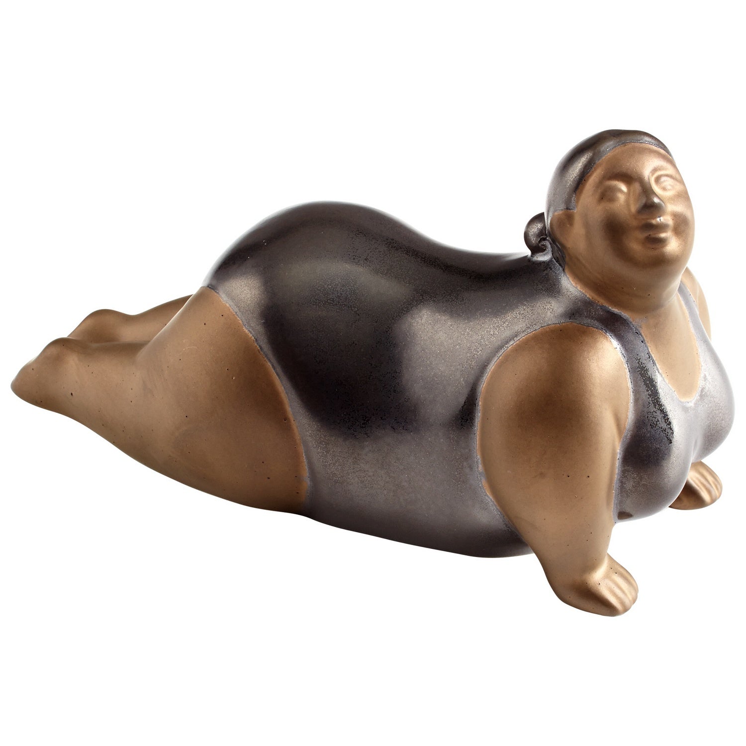 Cyan Canada - 06882 - Sculpture - Yoga Sue - Bronze And Black