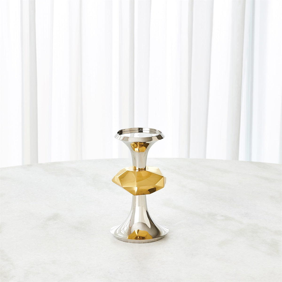 Gabriel Nickel Candle Holders