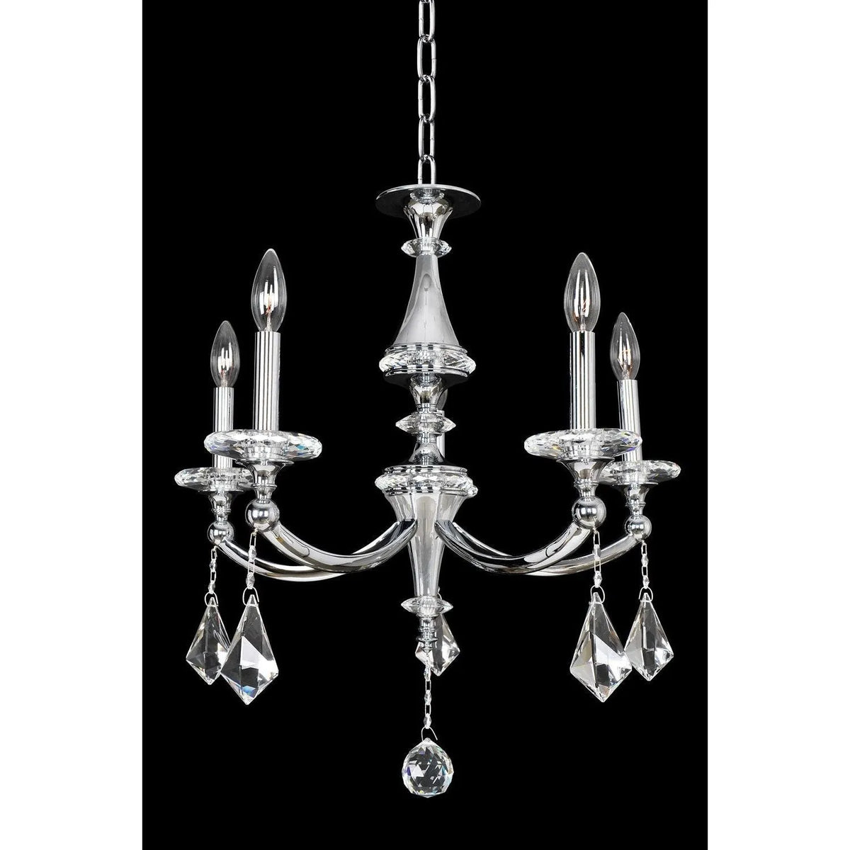 Allegri - 012170-010-FR001 - Five Light Chandelier - Floridia - Chrome