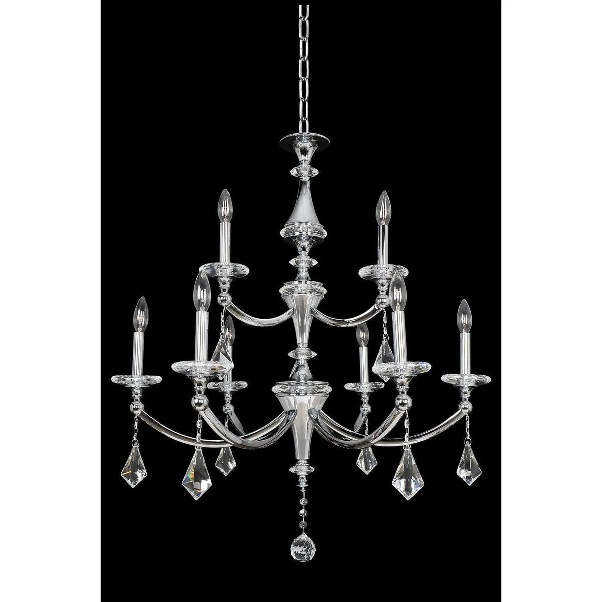 Allegri - 012172-010-FR001 - Nine Light Chandelier - Floridia - Chrome
