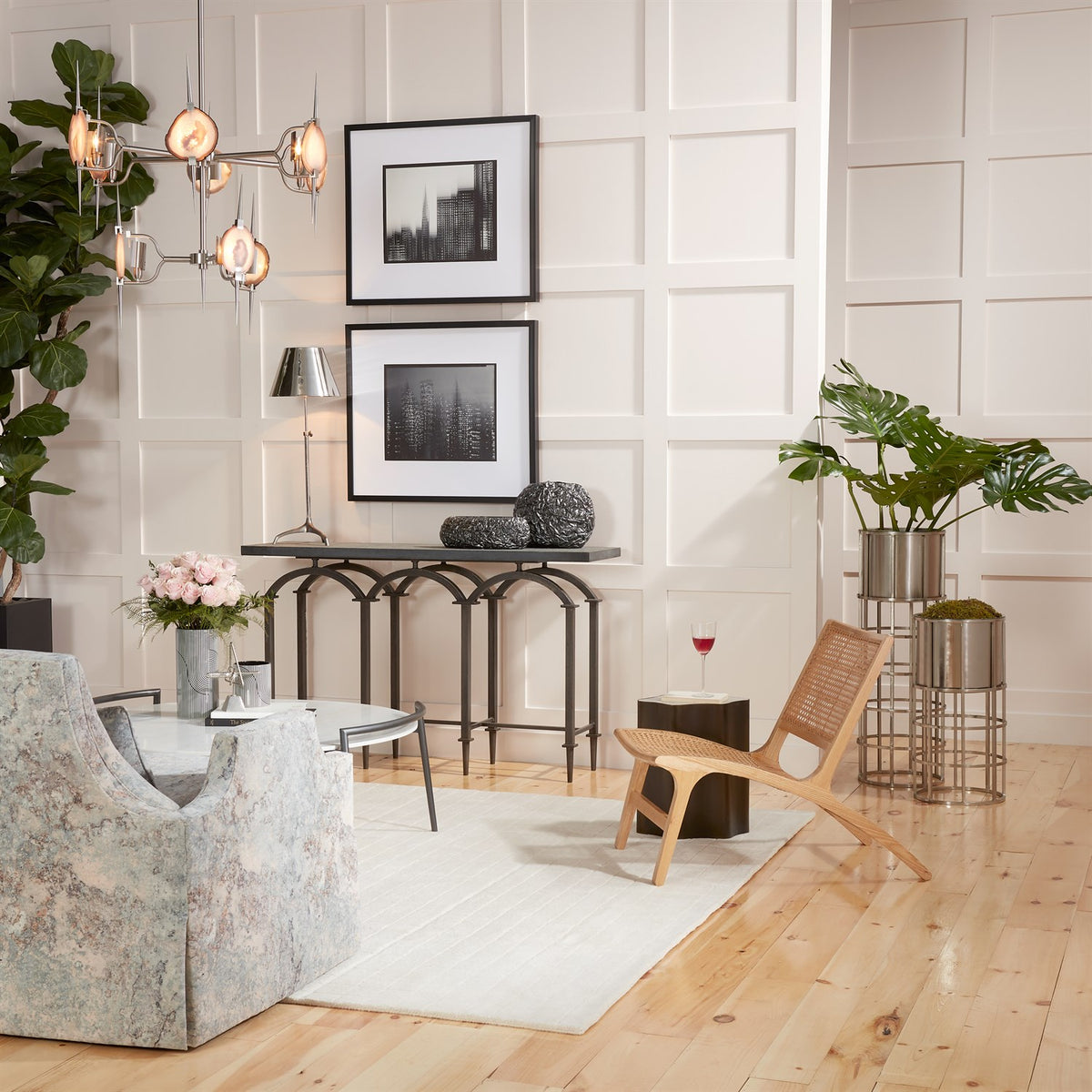 Crinkled Paper Oval Vase