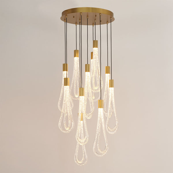 Round Layered Raindrop Chandelier