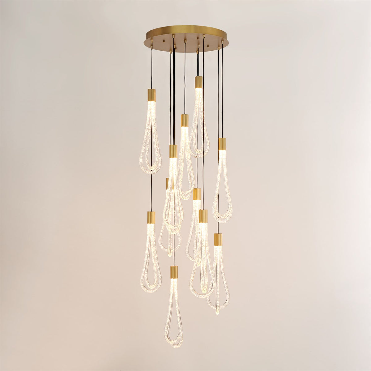 Round Layered Raindrop Chandelier