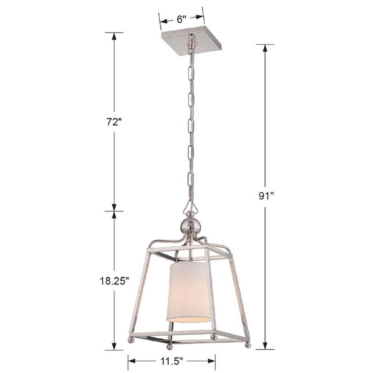 Crystorama - 2240-PN - Une lampe Suspension - Sylvan - Nickel poli