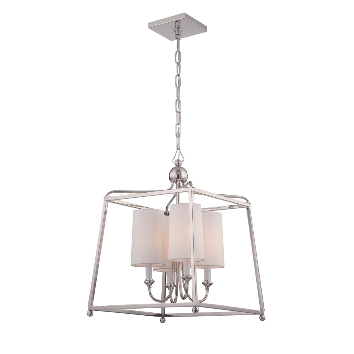 Crystorama - 2245-PN - Quatre lumières Suspendu - Sylvan - Nickel poli