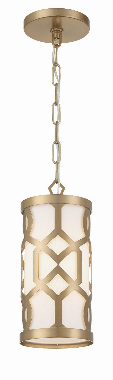 Crystorama - 2260-AG - Une lumière Suspension - Jennings - Laiton vieilli
