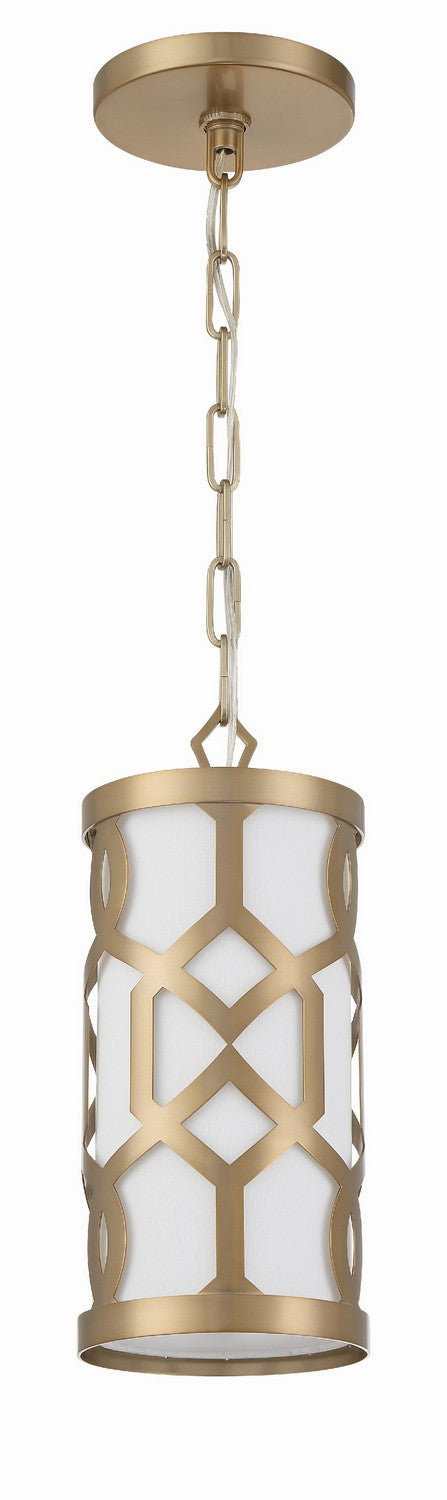 Crystorama - 2260-AG - Une lumière Suspension - Jennings - Laiton vieilli