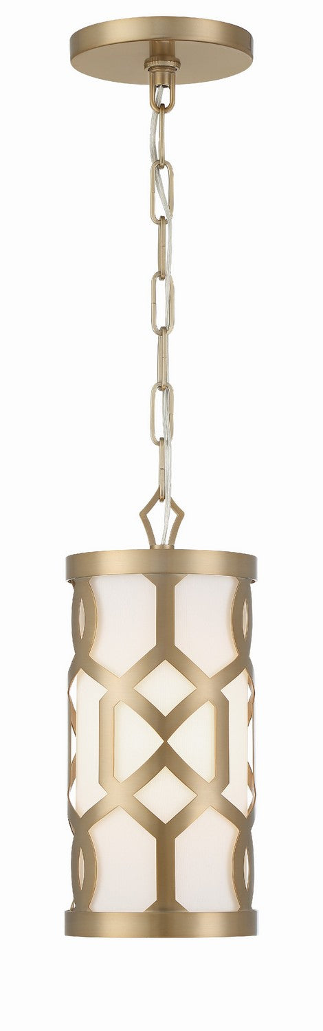 Crystorama - 2260-AG - Une lumière Suspension - Jennings - Laiton vieilli