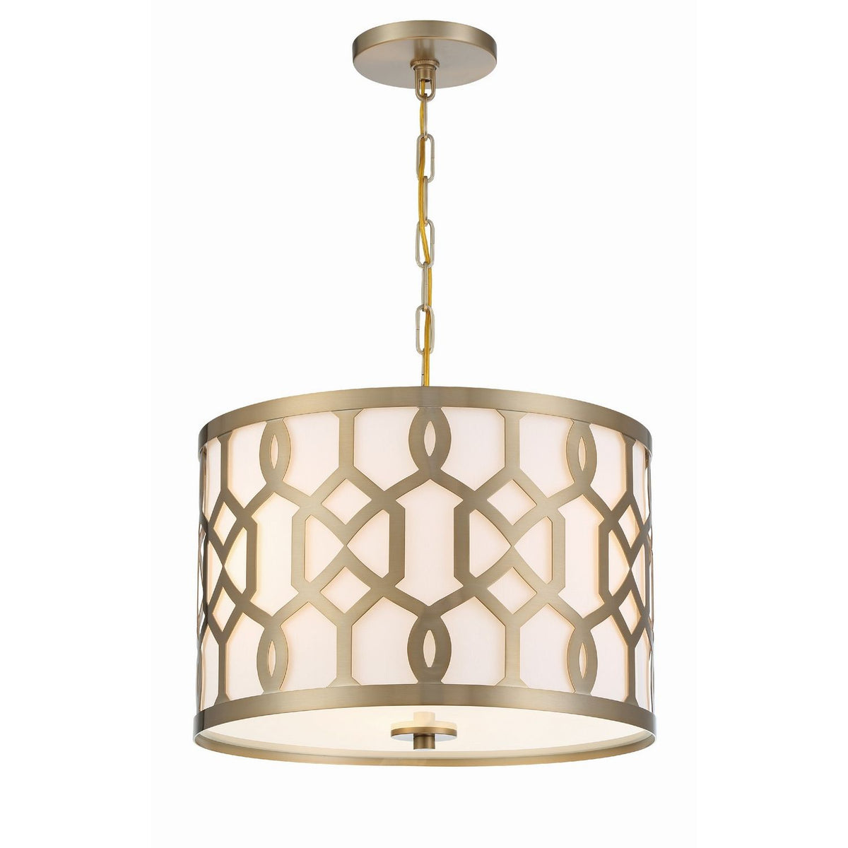 Crystorama - 2265-AG - Three Light Chandelier - Jennings - Aged Brass