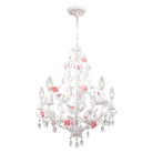 Crystorama - 4856-WW - Cinq lumières Suspendu - Lola - Blanc mouillé