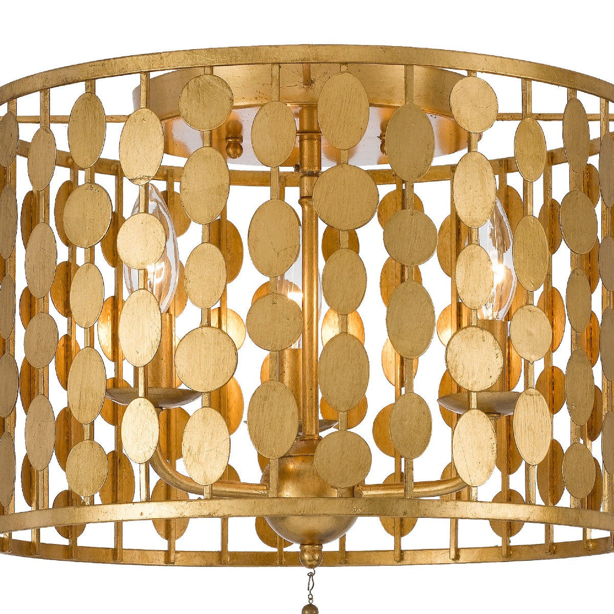 Crystorama - 544-GA - Trois lumières Plafonnier - Layla - Or antique